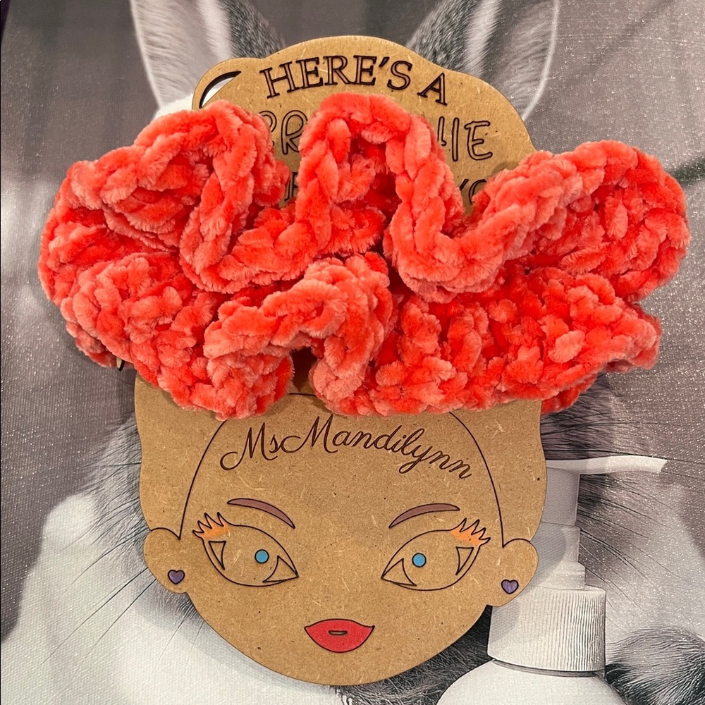 Salmon Scrunchies crochet set of 2